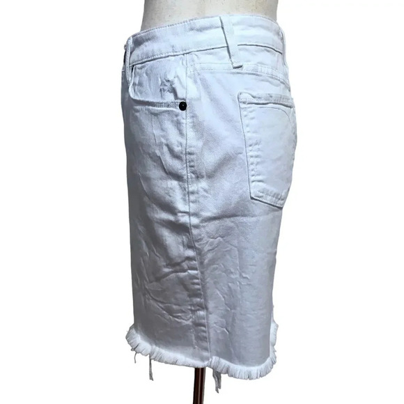 Fidelity Denim NWT White Jean Mini Skirt Women 26 - Picture 7 of 13